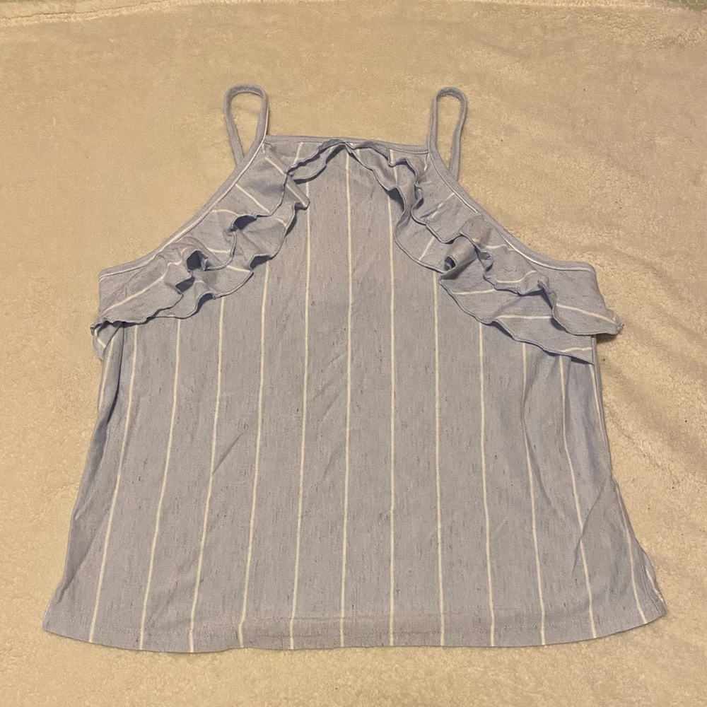 American Eagle blue stripe tank top